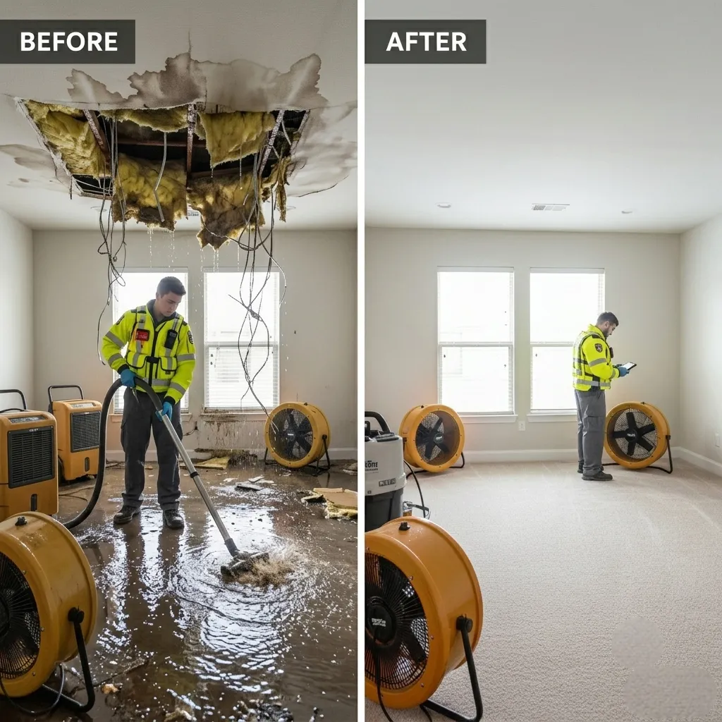 Flood Damage Restoration Near Me: What Happens If You Wait Too Long; 5 Costly Consequences You Cannot Afford to Ignore 30 flood damage restoration near me flooded living room San Antonio Texas showing urgent need for professional response