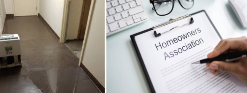 HOA Responsibility Water Leak : 7 Critical Things Every Homeowner and Property Manager Must Know Before It's Too Late 1 HOA responsibility water leak condo hallway flooding and HOA agreement document