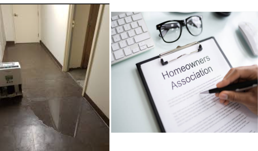 HOA Responsibility Water Leak : 7 Critical Things Every Homeowner and Property Manager Must Know Before It's Too Late 8 HOA responsibility water leak condo hallway flooding and HOA agreement document