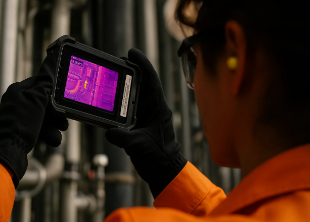 7 Proven Signs You Need a Water Damage Repair Expert Before It Gets Worse 3 Water damage repair expert using infrared camera to detect hidden leak in San Antonio home